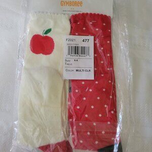 Gymboree size 6-8 Girls Knee socks apples Fall NWT. Mixed Bin Z30